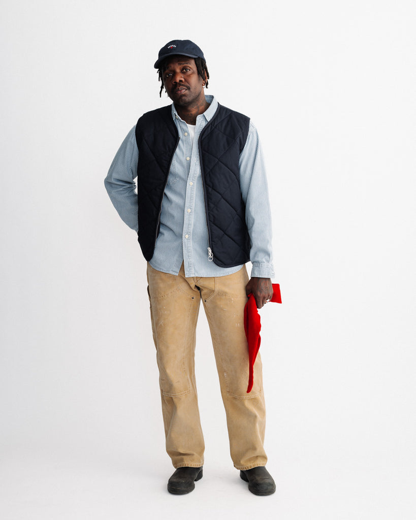 main MEN'S DARK NAVY QUILTED VEST