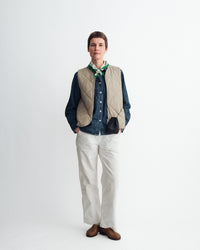 main WOMEN'S CLASSIC BEIGE QUILTED VEST