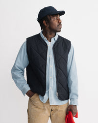 main MEN'S DARK NAVY QUILTED VEST
