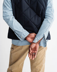 main MEN'S DARK NAVY QUILTED VEST