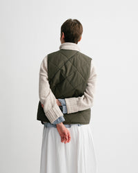 main WOMEN'S SPRUCE GREEN QUILTED VEST