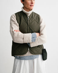 main WOMEN'S SPRUCE GREEN QUILTED VEST
