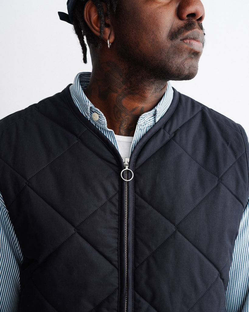 main MEN'S DARK NAVY QUILTED VEST