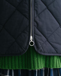 main WOMEN'S DARK NAVY QUILTED VEST