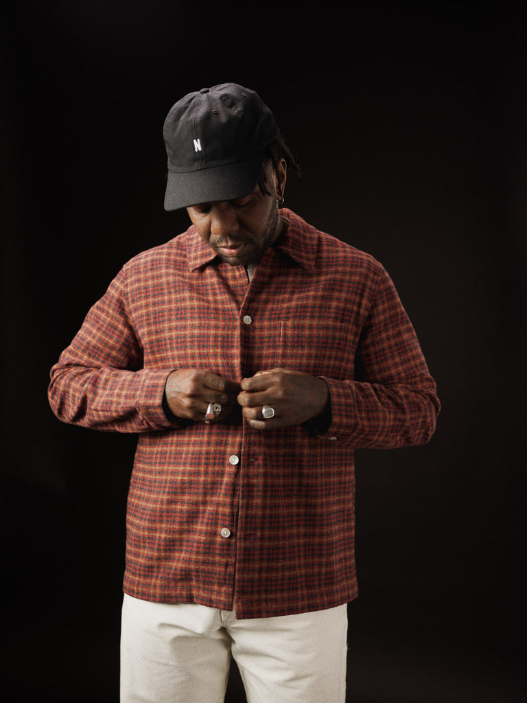 main MEN'S RED CHECK EASY SHIRT
