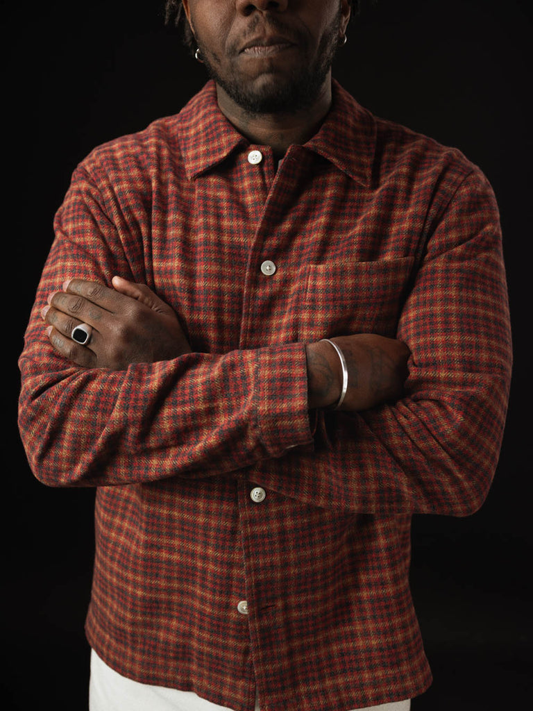 main MEN'S RED CHECK EASY SHIRT