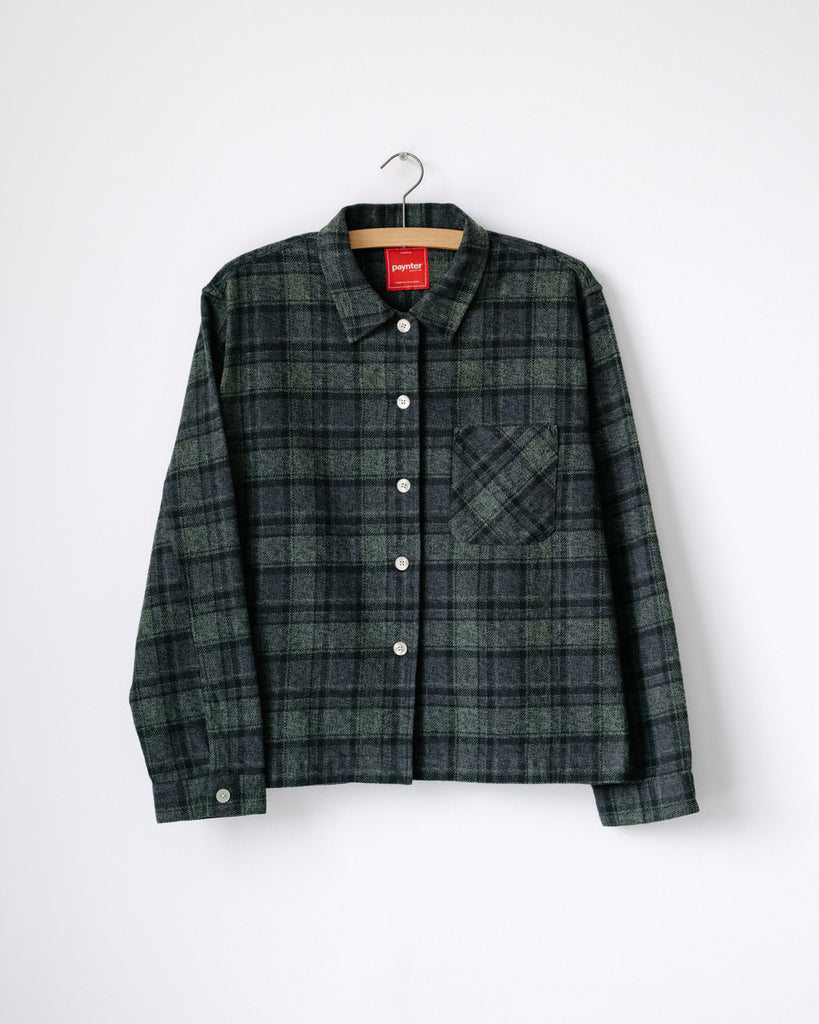 main WOMEN'S NAVY CHECK EASY SHIRT