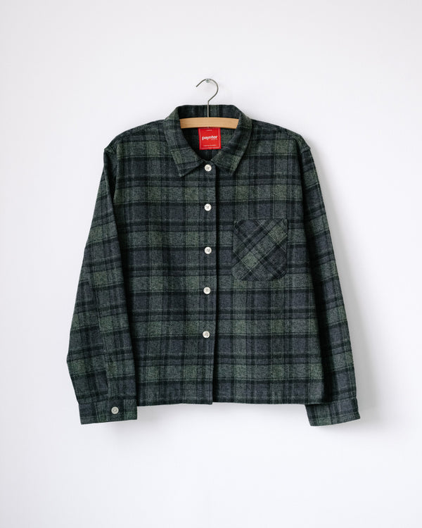 WOMEN'S NAVY CHECK EASY SHIRT