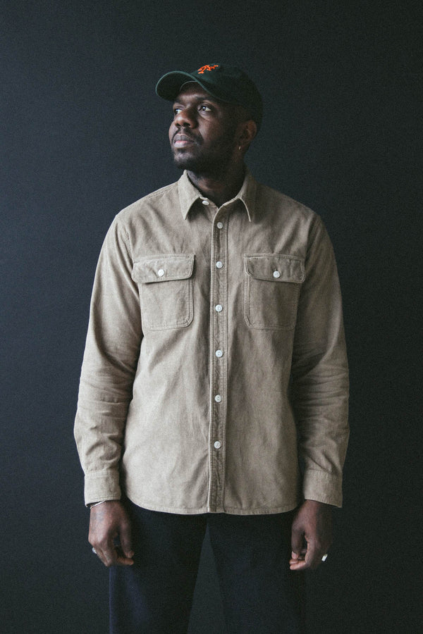 Men’s French Corduroy Workshirt - Oat
