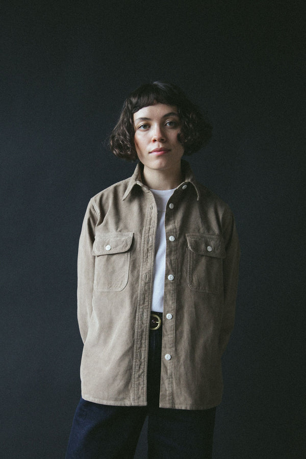 Women’s French Corduroy Workshirt - Oat