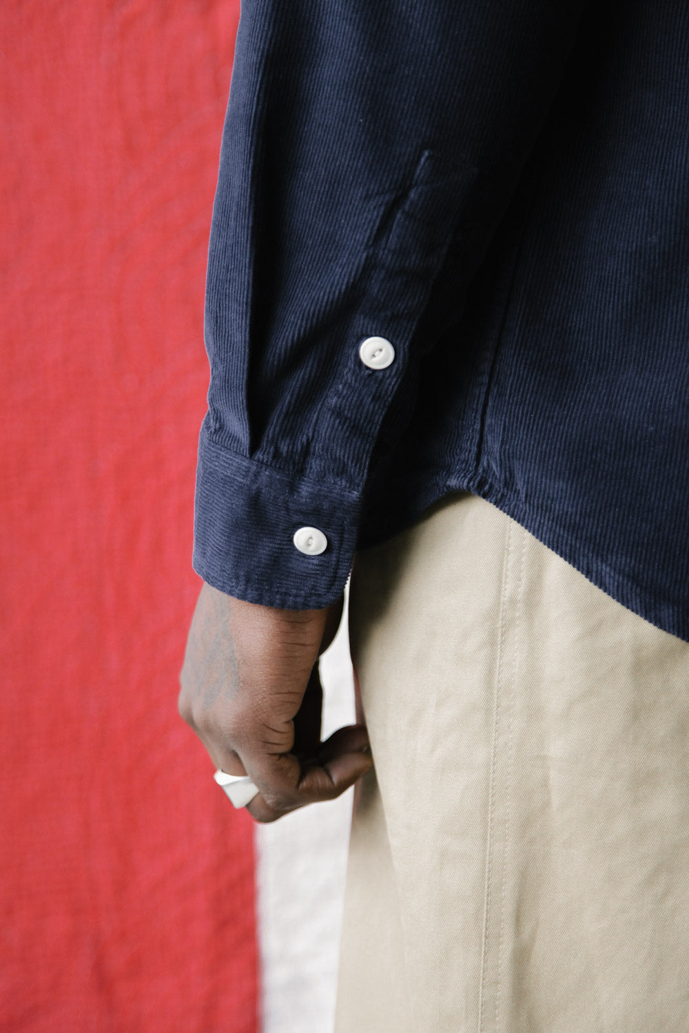 Gallery images of the Men’s French Corduroy Workshirt - French Navy