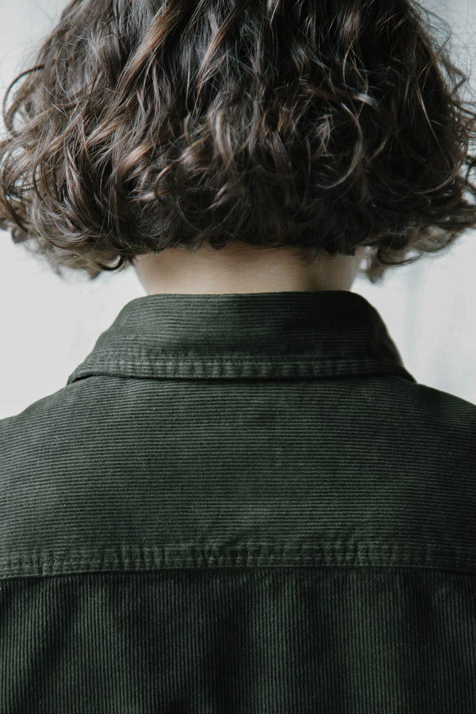 main Women’s French Corduroy Workshirt - Pine Green