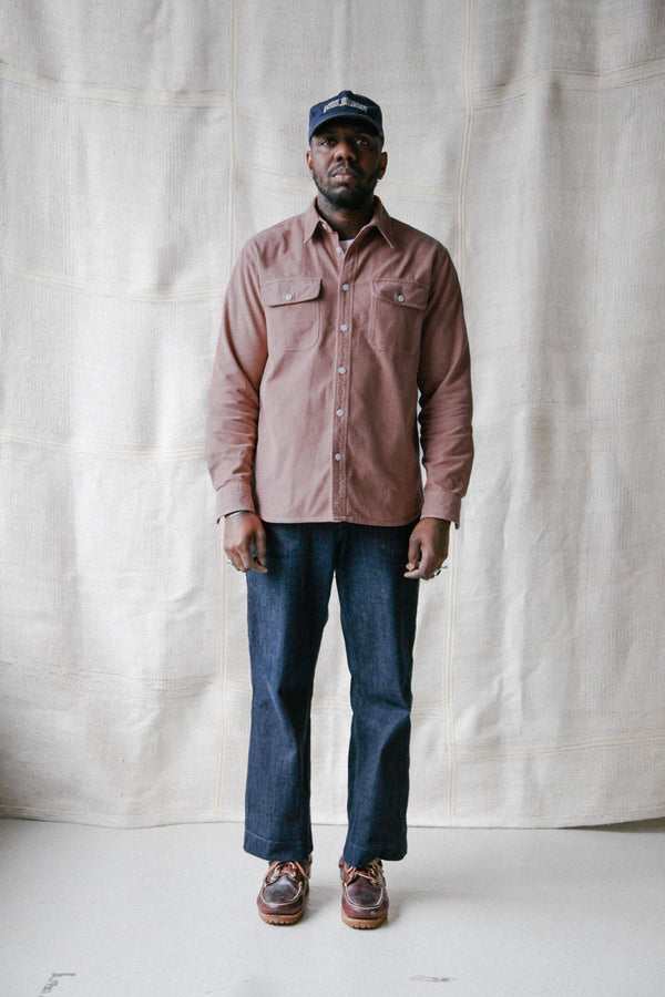 Men’s French Corduroy Workshirt - Smokey Pink