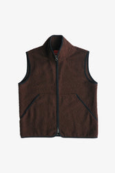 main THE CASENTINO BLANKET VEST - BROWN