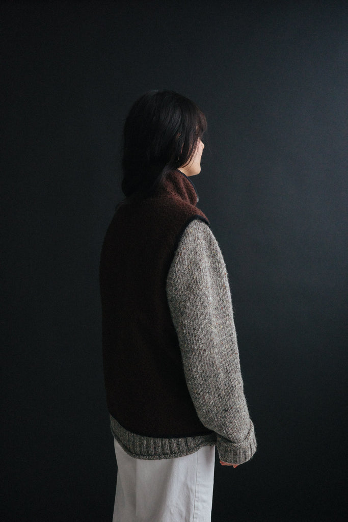 main THE CASENTINO BLANKET VEST - BROWN