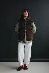 main THE CASENTINO BLANKET VEST - BROWN