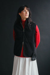 main THE CASENTINO BLANKET VEST - BLACK