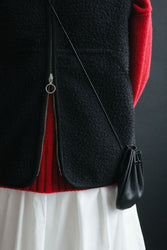 main THE CASENTINO BLANKET VEST - BLACK