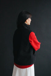 main THE CASENTINO BLANKET VEST - BLACK