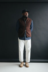 main THE CASENTINO BLANKET VEST - BROWN