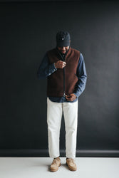 main THE CASENTINO BLANKET VEST - BROWN