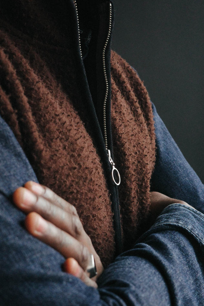 main THE CASENTINO BLANKET VEST - BROWN