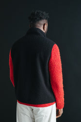 main THE CASENTINO BLANKET VEST - BLACK