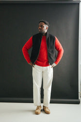 main THE CASENTINO BLANKET VEST - BLACK