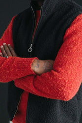 main THE CASENTINO BLANKET VEST - BLACK