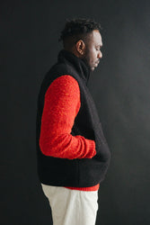 main THE CASENTINO BLANKET VEST - BLACK