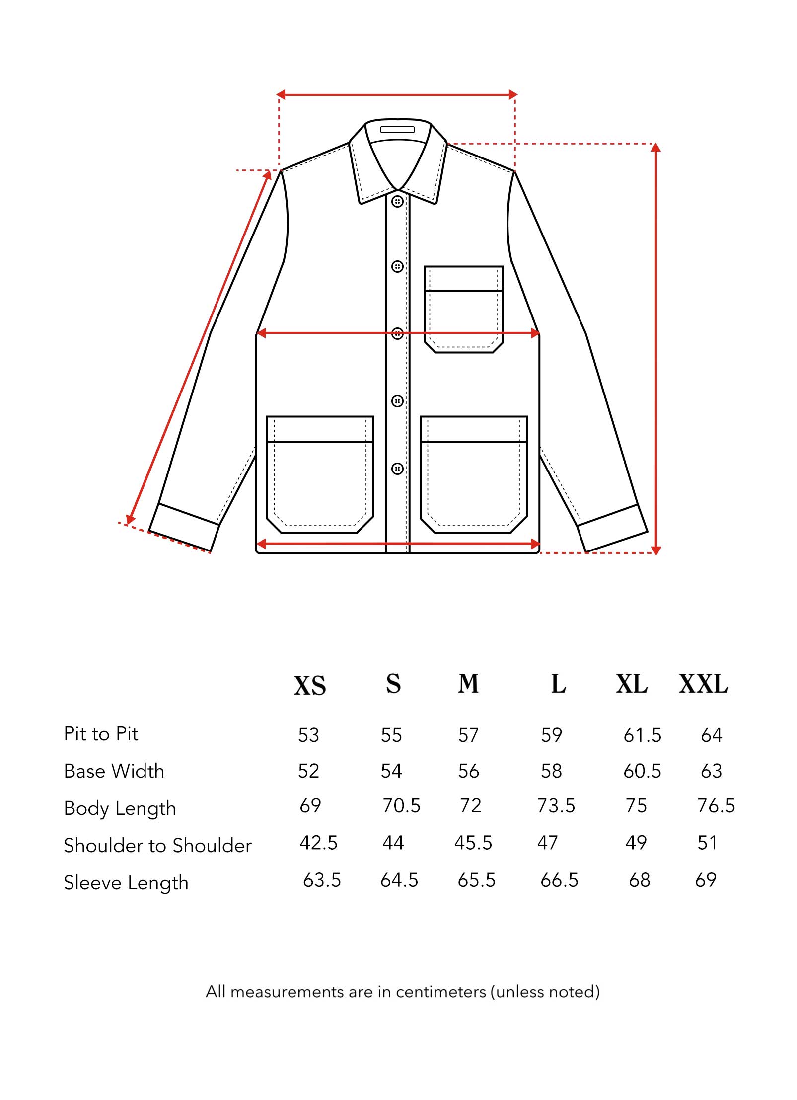 sizing chart